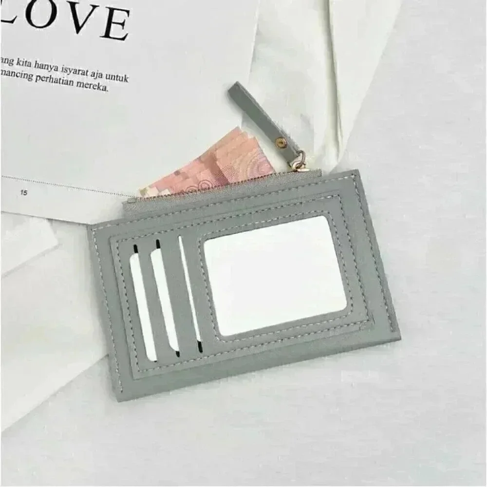 ⚠️Clearance🫧Two Tone Card Holder / Wallet Light Grey - Picture 3 of 4